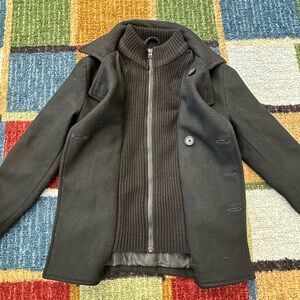 Epic Threads Black Pea wool Coat for boys